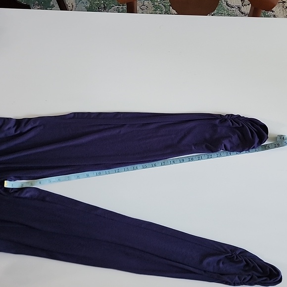 Navy Blue One Shoulder Jersey Jumpsuit - Picture 8 of 8